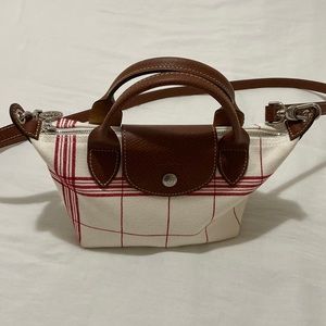 Longchamp Le Pliage Torchon XS Crossbody - Red, Check Pattern